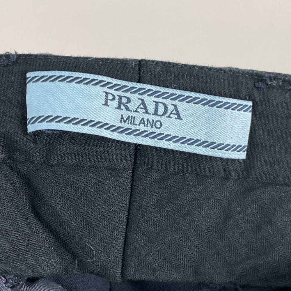 Prada Womens Size 44 Navy Ankle Dress Pants 100% Virgin Wool Trousers - Picture 8 of 12